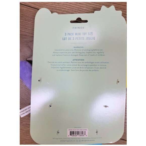 Chillin' with Some Bunnies Squeak Dog Toy Set, X-Small, Pack of 3 - Picture 4 of 4